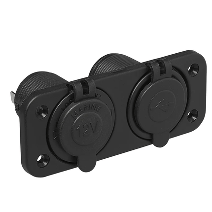ProPlus Inbouw kit: Stekkerdoos DIN + USB poort dubbel type A 2x2100mA - 12V/24V - VCTparts.nl