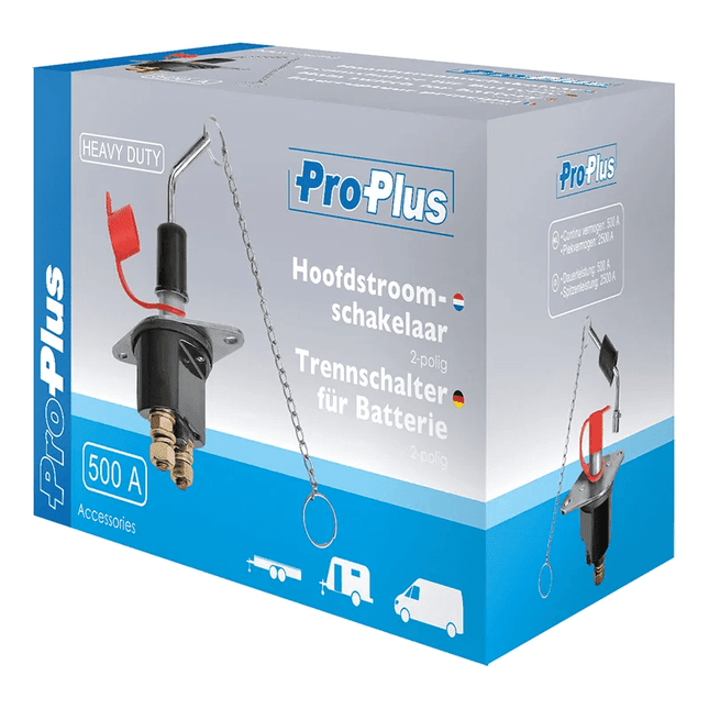 ProPlus Hoofdstroomschakelaar Heavy Duty 2 - Polig - Extreem Krachtige Stroomonderbreker voor Zware Belastingen - VCTparts.nl
