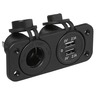 Proplus gebaut -in -Kit: Socket DIN + USB -Anschluss Doppel Typ A 2100 mA - 12 V/24 V