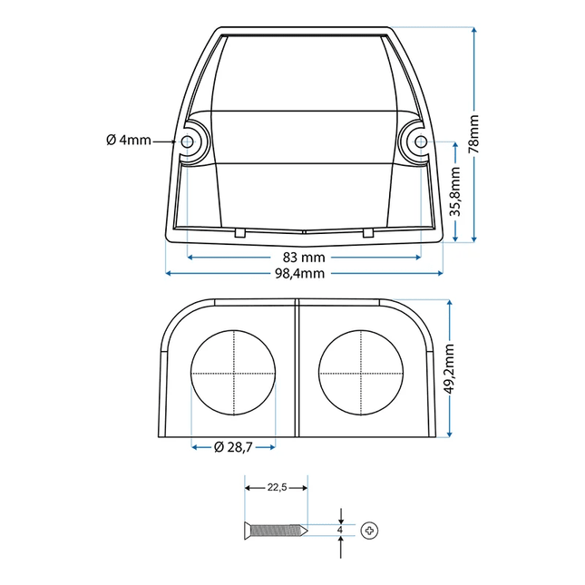 ProPlus ProPlus Opbouw - / Installatieframe Dubbelvoudig - Tweevoudig Opbouwframe voor Auto Middenconsole en Dashboard PAT Europe 2