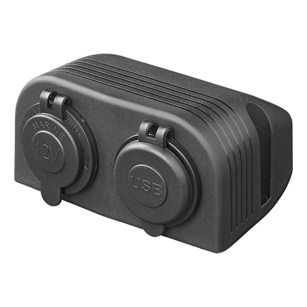 ProPlus ProPlus Opbouw kit: 12V Stekkerdoos + USB Snellader Type A + C voor Snel Opladen PAT Europe 6