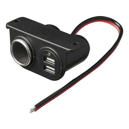 ProPlus ProPlus Opbouw - Sigarettenaanstekerdoos met 2x USB Type A 2100mA - 12V/24V Laadcontactdoos voor Voertuigen PAT Europe 8