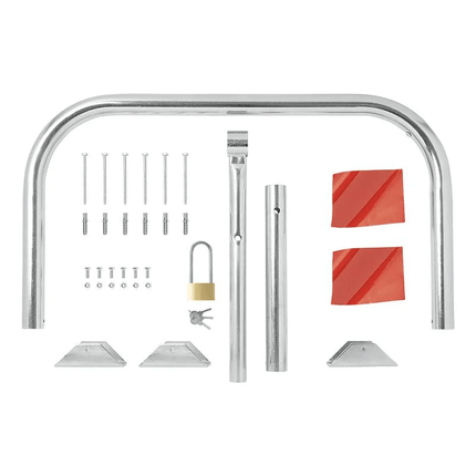 ProPlus Parkeerbeugel met Slot Hangslot [Parkeerplaatsbeveiliging - Neerklapbare antiparkeerpaal] - VCTparts.nl