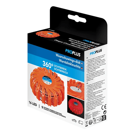 ProPlus ProPlus Magnetische Waarschuwingsdisk 16 LED Oranje - 360 graden Veiligheidslicht voor Noodsituaties PAT Europe 8
