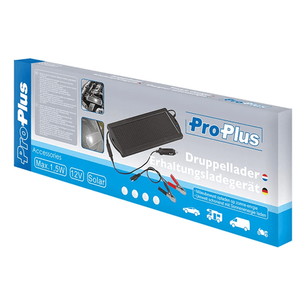 ProPlus ProPlus Solar Zonnepaneel Druppellader 12V 15W Zuignap Sigarettenaansteker & Accuklem PAT Europe 2