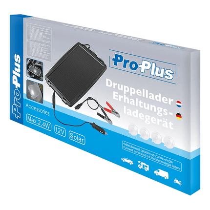 ProPlus ProPlus Solar Zonnepaneel Druppellader 12V 24W Zuignap Sigarettenaansteker & Accuklem PAT Europe 2