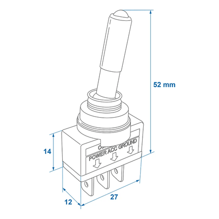 ProPlus ProPlus Tuimelschakelaar LED Rood 12V - Max. 20A - Schakelaar met Verlichte Indicator PAT Europe 2