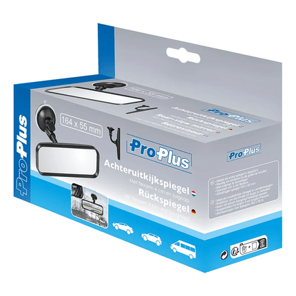 ProPlus ProPlus Universele Achteruitkijkspiegel Binnenspiegel 165x55mm met Flexarm en Zuignap PAT Europe 3