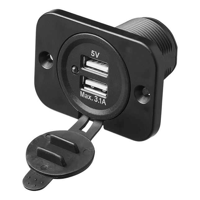 ProPlus ProPlus USB - Inbouwdoos Tweevoudig Type A 3100mA - 12V/24V Laadcontactdoos met Bevestigingsmateriaal PAT Europe 2