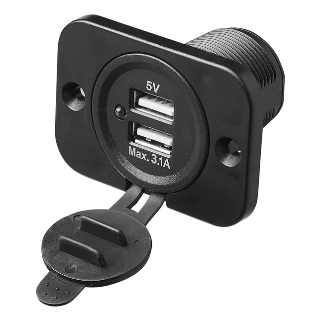 ProPlus ProPlus USB - Inbouwdoos Tweevoudig Type A 3100mA - 12V/24V Laadcontactdoos met Bevestigingsmateriaal PAT Europe 7