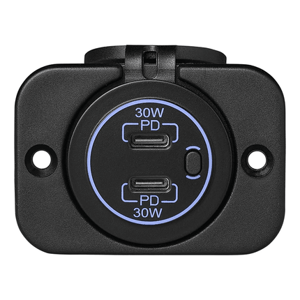 ProPlus ProPlus USB Snellader Inbouw Type C 2 Weg 12V 24V met Montageplaat PAT Europe 5