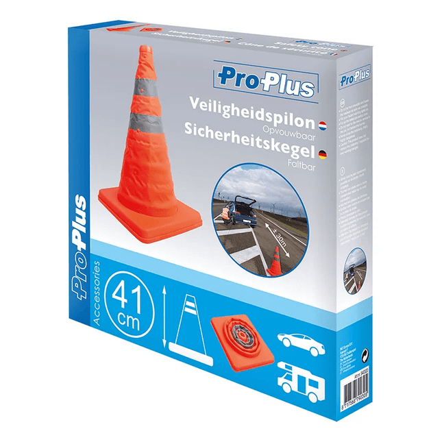 ProPlus ProPlus Veiligheidspilon Opvouwbaar Reflecterend Oranje [Verkeerspilon - Pion] PAT Europe 2