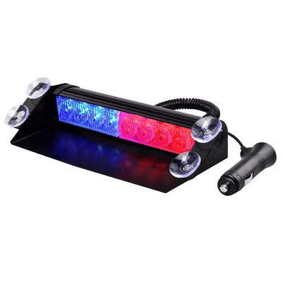 Fensterblitzblau-rote LED-Stroboskop-Blitzlicht mit Saugnäpfbechern und 12-V-Stecker