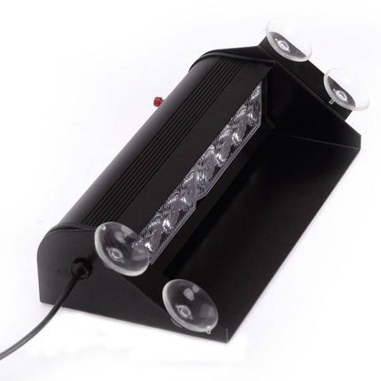 Raamflitser Oranje LED Stroboscoop Zwaailicht – 12V met Zuignappen en 8 Knipperstanden - VCTparts.nl