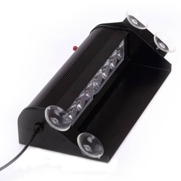 Raamflitser Oranje LED Stroboscoop Zwaailicht – 12V met Zuignappen en 8 Knipperstanden - VCTparts.nl