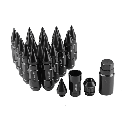 Racing Wiel Moeren M12X15 Stachelste Lug Nuts Black (Set 20) [Radschrauben - Race Moeren]