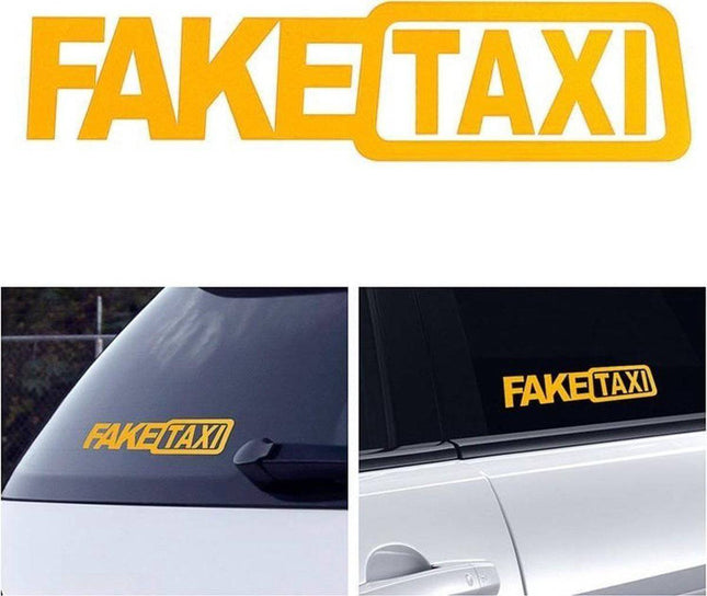 VCTparts Reflecterende Fake Taxi Sticker - Gele Faketaxi (set) NORGOS 9