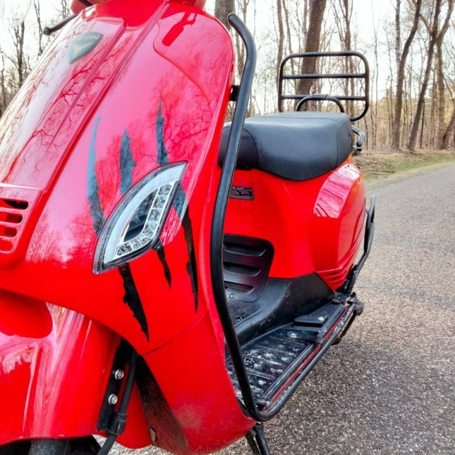 Reflecterende Monster Klauw Kras Strepen Sticker – Wit / Zilver - VCTparts.nl