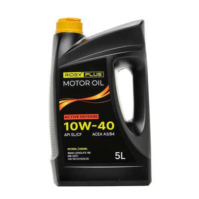 RIDEX PLUS Active Defense 10W-40 Teilsynthetisches Motoröl 5 Liter – Zuverlässiger Motorschutz für den täglichen Gebrauch