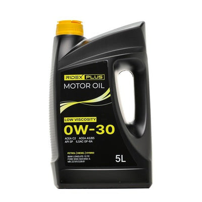 RIDEX PLUS Niedrigviskoses 0W-30 Vollsynthetisches Motorenöl 5 Liter – Maximale Kraftstoffeffizienz und optimaler Motorschutz