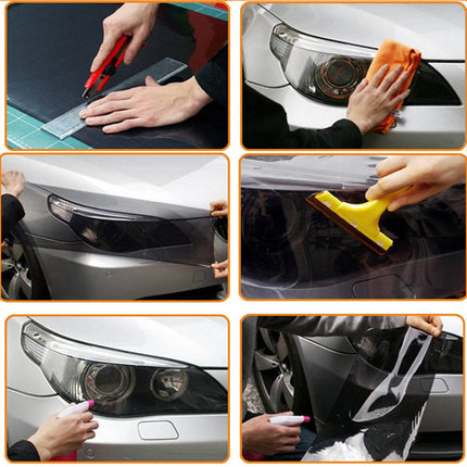 Rode Achterlicht Folie Auto – 30x60cm Smoke Tint Wrap Vinyl – Achterlicht Sticker Tuning Film Rood - VCTparts.nl