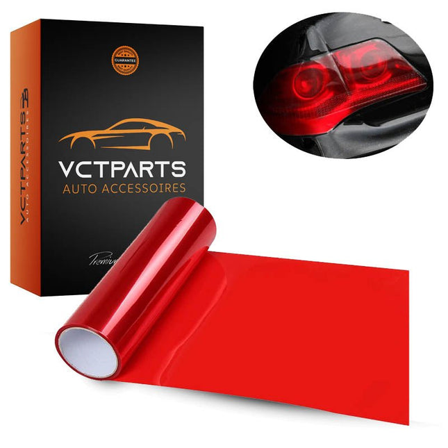 Rode Achterlicht Folie Auto – 30x60cm Smoke Tint Wrap Vinyl – Achterlicht Sticker Tuning Film Rood - VCTparts.nl
