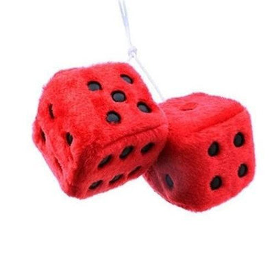 Roter Innenspiegel Anhänger Würfel Würfelspiegel - rot