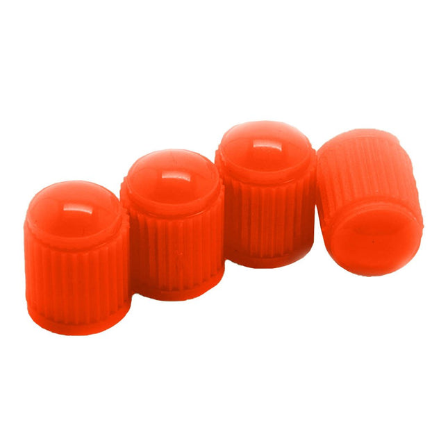 Rode Universele Ventieldoppen / Ventieldopjes - Rood (4 stuks) Anti - lek Luchtdicht Roestbescherming [Auto - Motor - Scooter - Fiets] - VCTparts.nl