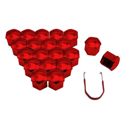 VCTparts Rode Wielbout Wielmoer Doppen Beschermende Afdekkapjes 20 stuks - 17mm (set) NORGOS 1