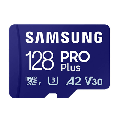 Samsung Pro Plus SDXC 128 GB U3 A2 V30 Speicherkarte (MB-MD128SA/EU)