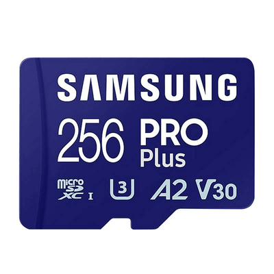 Samsung Pro Plus SDXC 256 GB U3 A2 V30 Speicherkarte (MB-MD256SA/EU)
