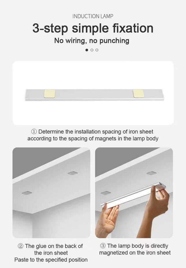 VCTparts Sensor Ledbalk UltraDunne Kastlamp – 40cm Draadloos en Instelbaar NORGOS 2