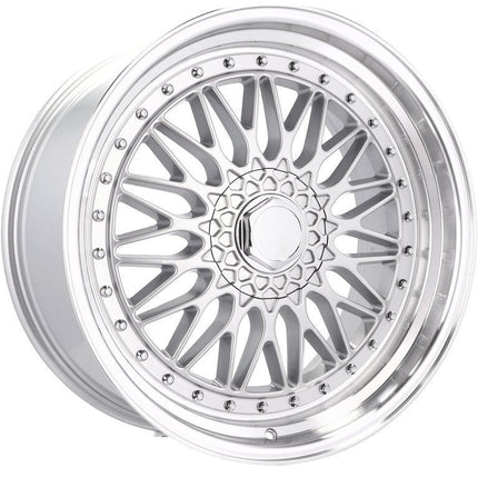 Set van 4 Velgen 18 inch 5x112 ET20 74.1 Zilver Gepolijste Rand voor Volkswagen Audi Mercedes - VCTparts.nl