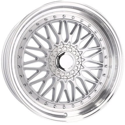 Set van 4 Velgen 18 inch 5x112 ET20 74.1 Zilver Gepolijste Rand voor Volkswagen Audi Mercedes - VCTparts.nl