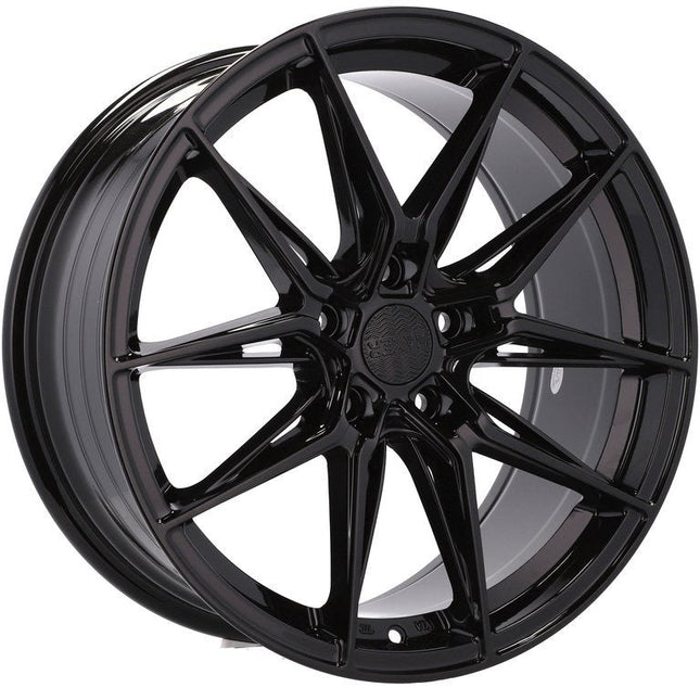 Set van 4 Velgen 18 inch 5x112 ET35 66.5 Zwart - Passend voor diverse Audi, Volkswagen en Mercedes modellen - VCTparts.nl
