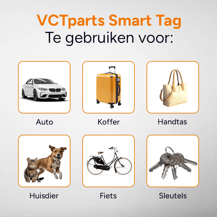 VCTparts Smart Tag Bluetooth/GPS Handtas Tracker – Bescherm je Tas met Tracer Maps en Zoek Mijn App iOS/iPhone – Zwart Mega - Creations 4