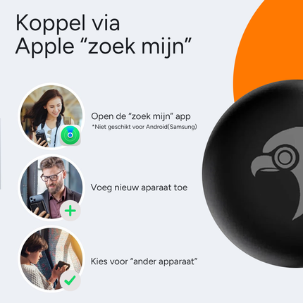 Auto GPS -Standort -Tracker Anti -Theft -Funktion Smart Tag - funktioniert mit der Suche in meiner App - iOS/iPhone Schwarz