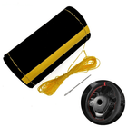 VCTparts Stuurwiel Kunstleer Bekleding Hoes met Naald en Draad Geel - Zwart NORGOS 12