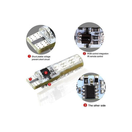 VCTparts T10 led Bluetooth RGBW (set) [W5W led met afstandbediening] [Wit - Blauw - Rood - Groen] NORGOS 5