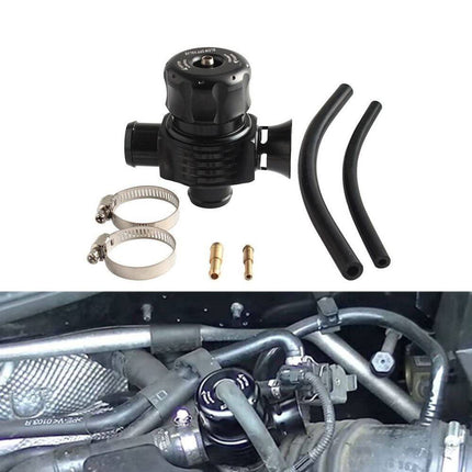 Turbo Afblaas Ventiel Blow Off Valve 25mm Dual Port met Hoorn BOV - 1001B Diverter Dump Aluminium Universeel - VCTparts.nl