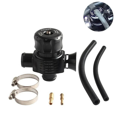 Turbo Blase Valiel Blow Ventil 25mm Dual-Port mit Hoorn BOV-1001B Diverter Dump Aluminium Universal