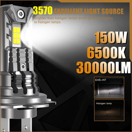 VCTparts Turbo LED H7 Canbus Koplamp 150W - Ultrakrachtige 30000LM Super Wit 6000K 12V Auto Lamp NORGOS 2