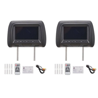 Zwei -Way -Kopfstützen -Monitore - 7 Zoll Touchscreen -Bildschirmspiegel -Link AV/USB/SD -Eingänge mit Fernbedienung