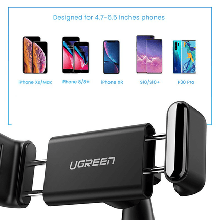 UGREEN UGREEN Universele Auto Klemmende Telefoonhouder 360° Draaibaar Dashboard Zwart Hurtel 9