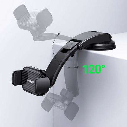 UGREEN UGREEN Universele Klem Autohouder Telefoonhouder met Zuignap Dashboard/Raam (6.6 - 9.5cm) Zwart Hurtel 4