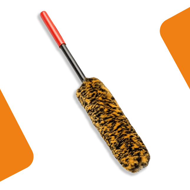 Ultra - zachte Velgenreinigings Woolie voor Krasvrije Reiniging - Oranje/Zwart - VCTparts.nl