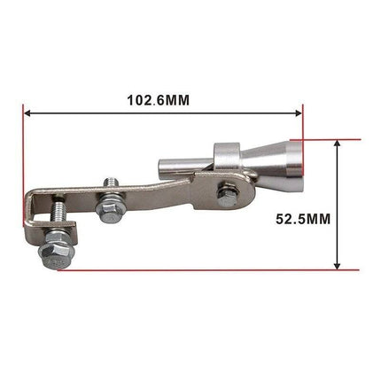 VCTparts Universeel Turbofluitje voor Uitlaat – Zilver | Turbo Sound Exhaust Whistle NORGOS 9