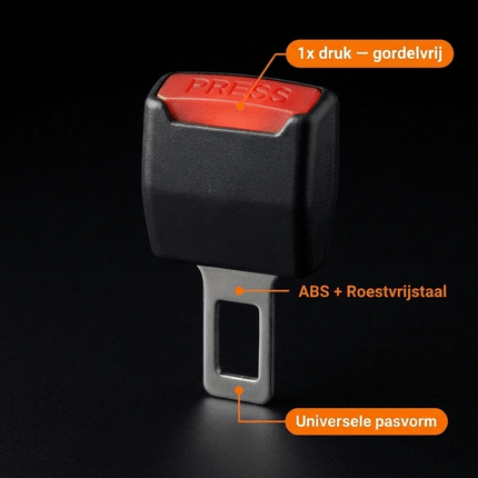 VCTparts Universele Auto Gordel Clip Alarmstopper Zwart Rood - Voorkomt Pieptoon bij Bagage op Stoel met Handige Drukknop NORGOS 4