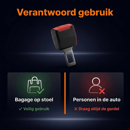 VCTparts Universele Auto Gordel Clip Alarmstopper Zwart Rood - Voorkomt Pieptoon bij Bagage op Stoel met Handige Drukknop NORGOS 6