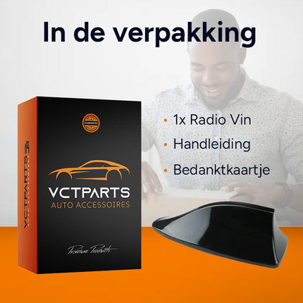Universele Autoradio Haaienvin AM - FM Antenne Zwart - VCTparts.nl